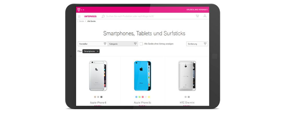 Der neue Online Shop der Telekom