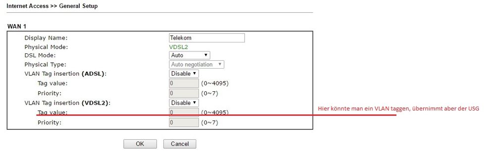 Internet Access >> General Setup