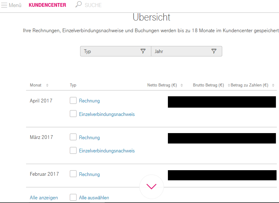 Gelöst: Online Rechnung ansehen Endlosschleife | Telekom ...