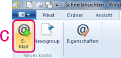 Windows Live Mail: Konten . . . E-Mail