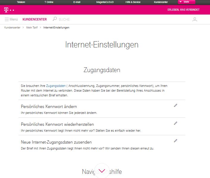 Ich habe meine Internet Zugangsdaten verloren | Telekom ...