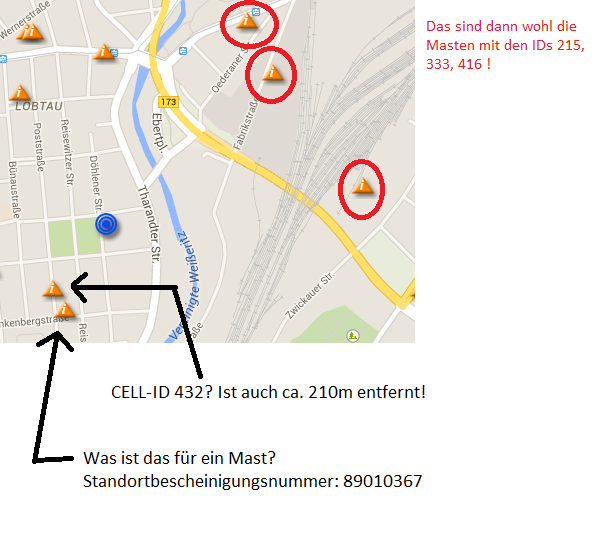LTE-Zellen an meinem Standort