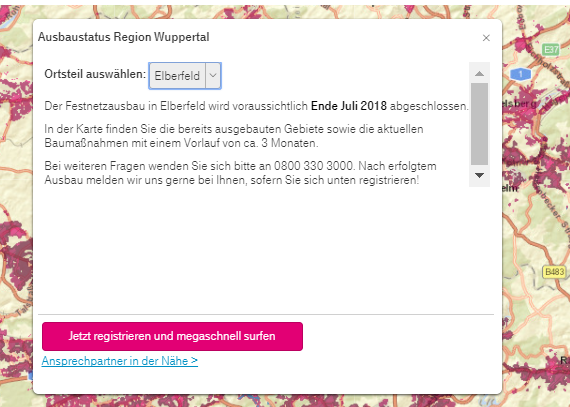 Gelöst: Wo genau ist ein VDSL-Ausbau in Wuppertal geplant? | Telekom