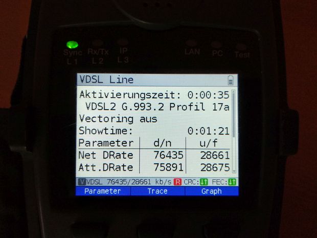 VDSL2 G993.2  "Vectoring aus".