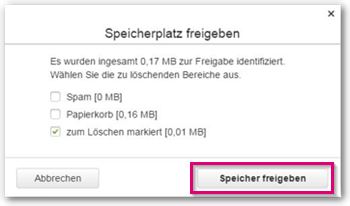 outlook speicher voll tool