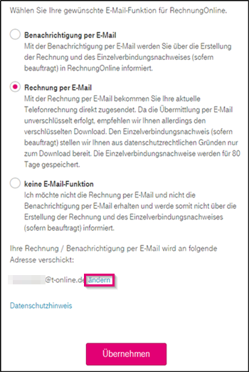 Telekom Rechnung per E-Mail zustellen | Telekom hilft ...